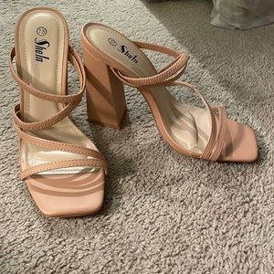 Strappy Nude Heels